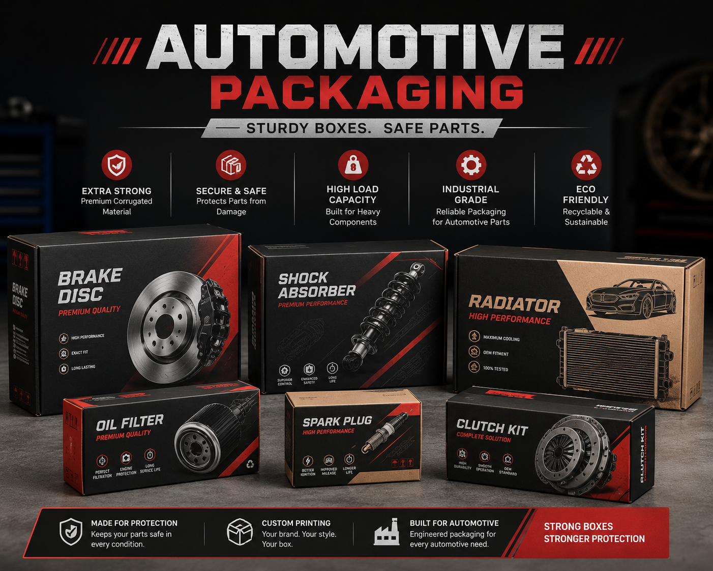 Automotive Packaging Sturdy Boxes for Heavy-Duty Protection